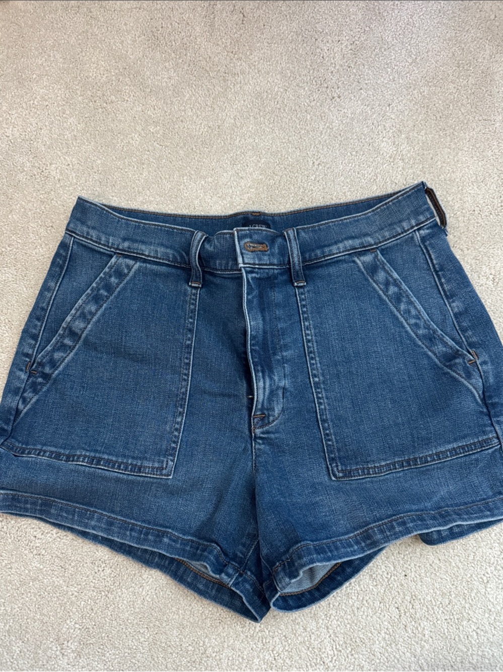 J. Crew Factory Dark Blue Denim Utility Shorts